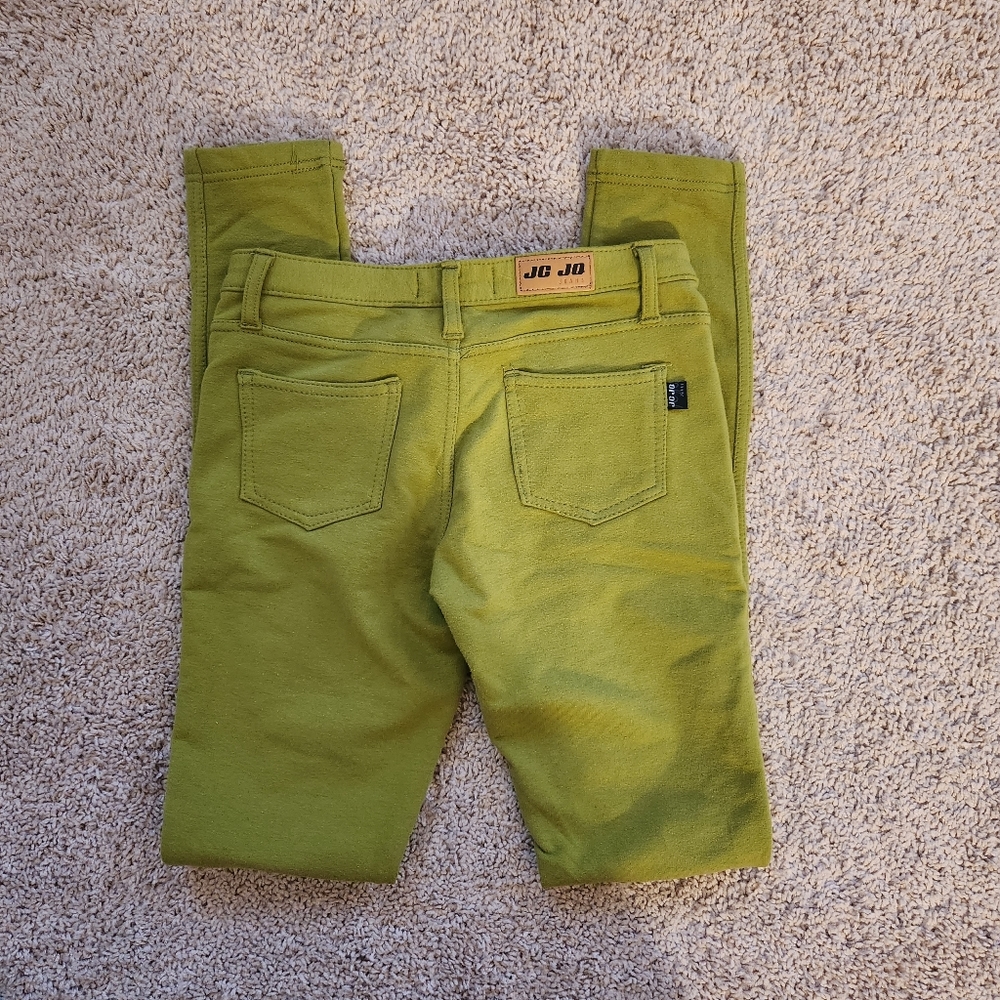 JC JO Lime Green Stretch Pants Jeans Size Small - Picture 3 of 7